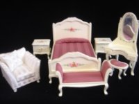 (image for) 7-Pc Hand Painted Mauve Bedroom set