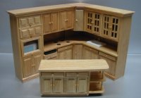 (image for) True Oak 3-Pc Upper and Lower Kitchen set